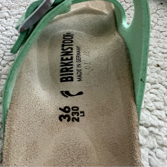 Brand New Birkenstock Arizona Sandals Electric Metallic Mineral Light Green 36 - Picture 5 of 8